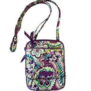 Vera Bradley X Disney Parks  Plums Up Mickey and Minnie Crossbody Small Purse